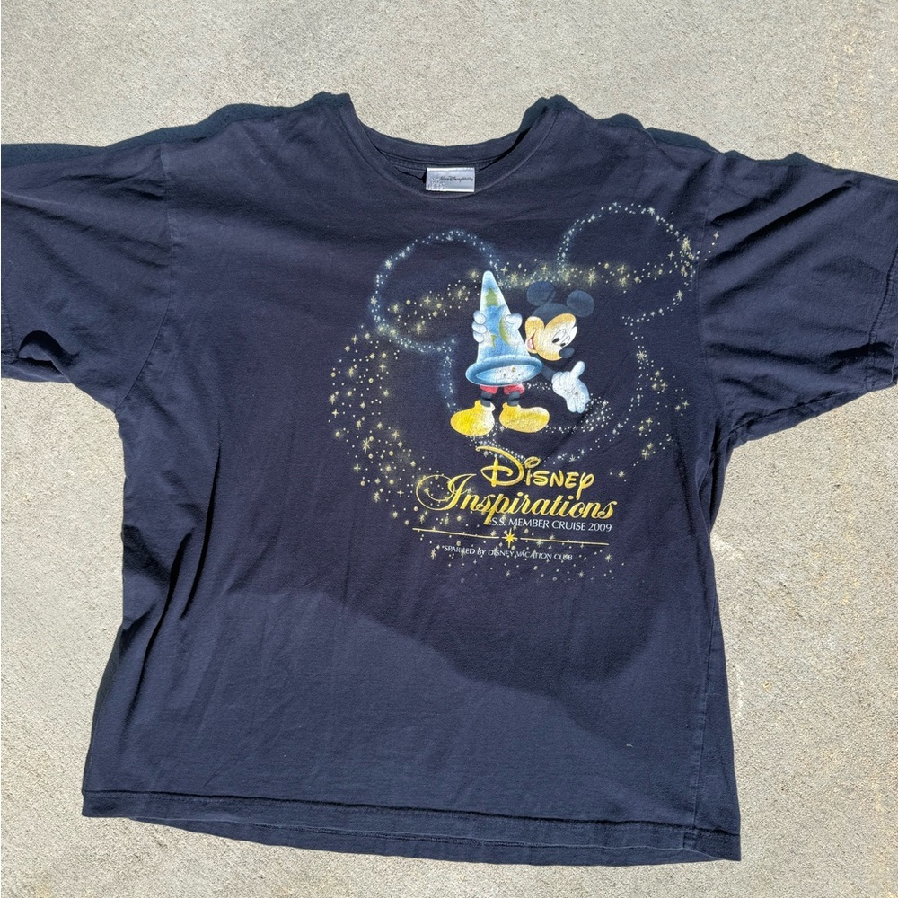 2009 Disney Cruise Navy Blue Mickey Mouse T-Shirt